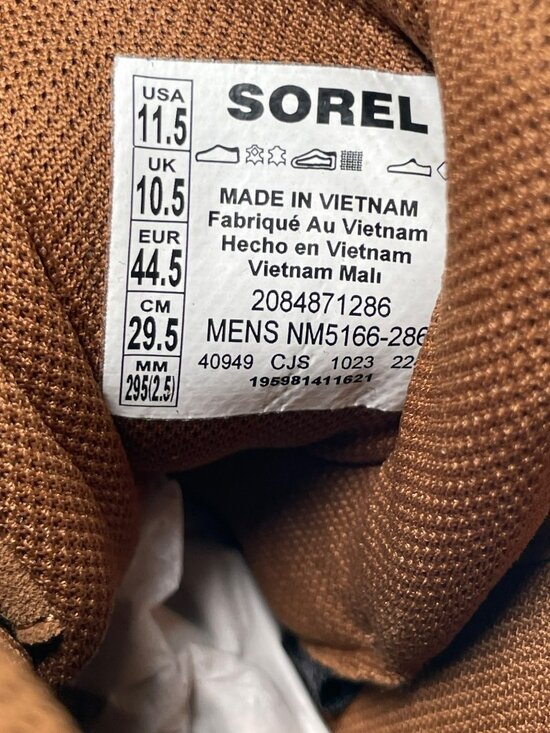 Sorel Buxton Lite Lace Waterproof Insulated Boots Elk & Black Men\'s Sz 11.5 NEW main image 10